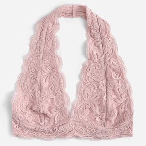 Lace halter bralette